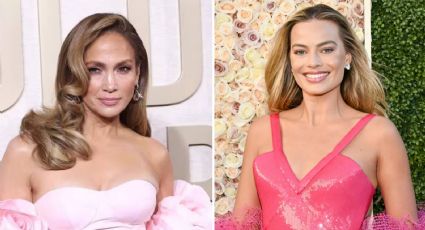 Jennifer Lopez y Margot Robbie reaccionan a sus lindos vestidos rosa en los Globos de Oro