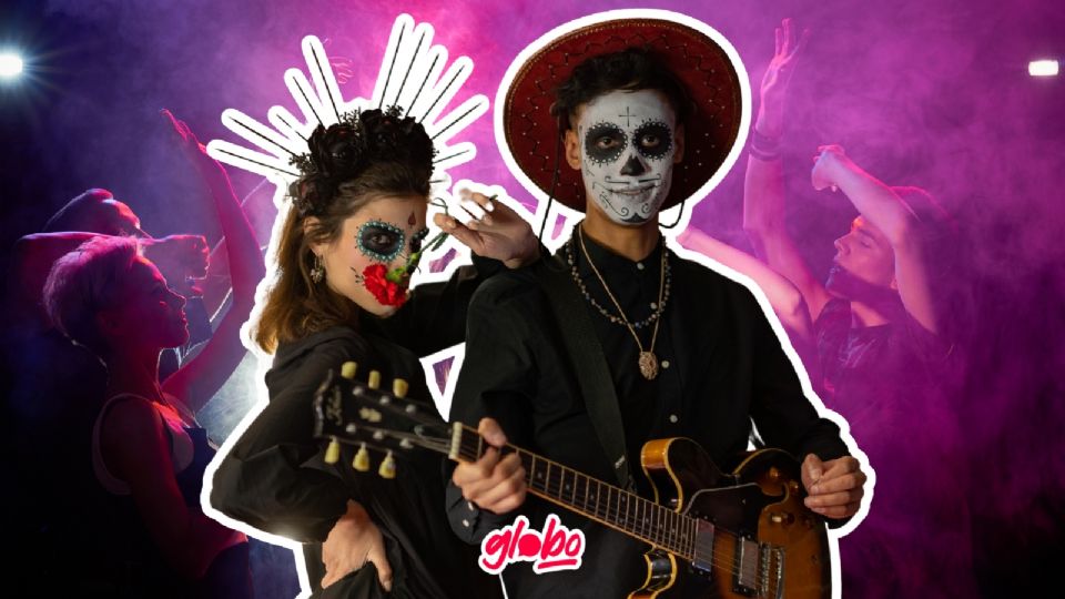 Bailongo de Calacas en la noche de museos de la CDMX.