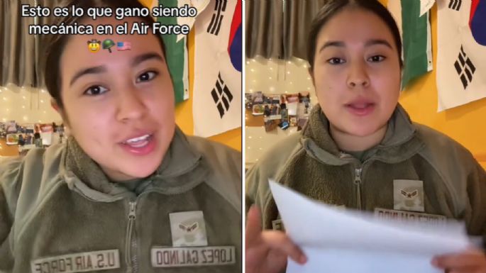 ¿Cuánto gana una mecánica en la Fuerza Aérea de EU? Joven lo revela en TikTok