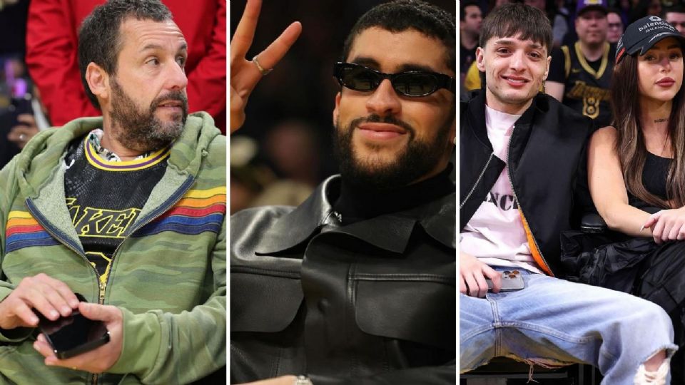Foto: Bad Bunny, Adam Sandler, Peso Pluma y Nicki Nicole se reunieron en un partido de basquetbol
