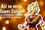 Así se vería Super Saiyan de Dragon Ball si fuera un gato naranja en la vida real