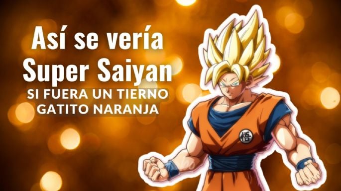 Así se vería Super Saiyan de Dragon Ball si fuera un gato naranja en la vida real