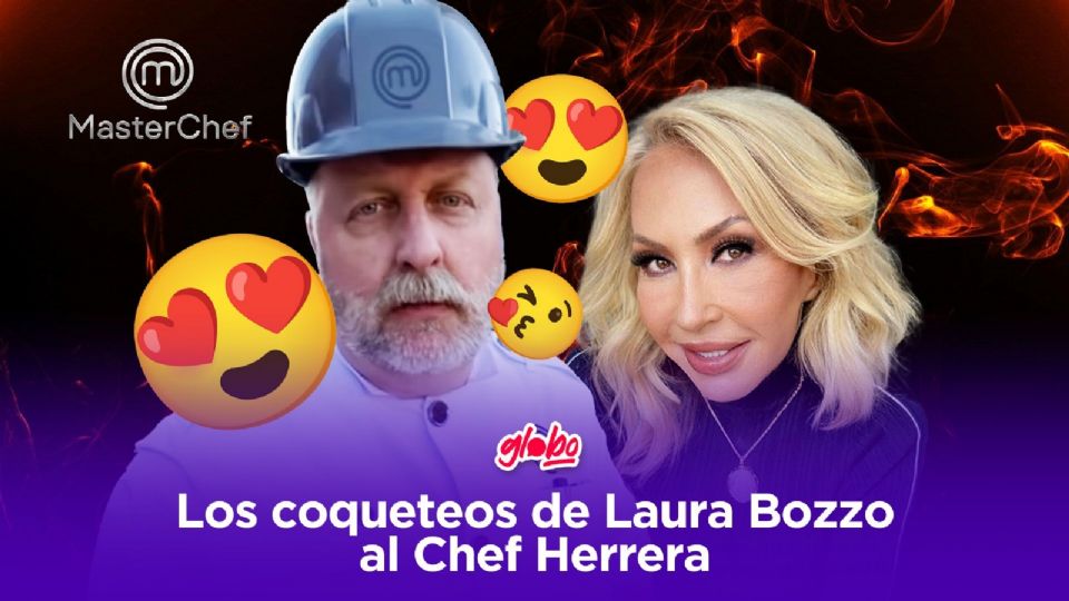 Chef Herrera y Laura Bozzo encienden las llamas del amor en MasterChef Celebrity.