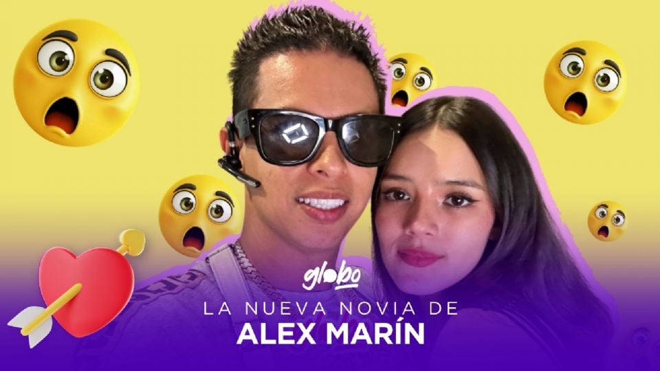 Alex Marín y su nueva novia, Lesly Marín. 
