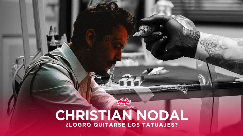 ¿Se borró los tatuajes Christian Nodal?