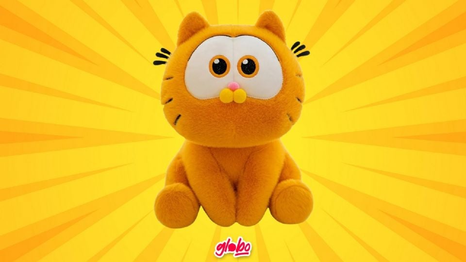 Este es el peluche de Garfield en promoción.