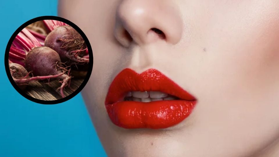 ¿Qué se usa para hacer un labial casero? Así se usa el betabel para lucir un color de labios natural. Fuente: Foto: depositphotos / producción FM Globo
