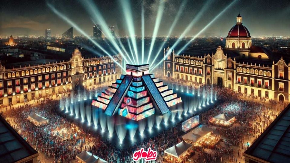 No te puedes perder este gran espectáculo en el Zócalo de la CDMX, se trata de una experiencia inmersiva con luces y sonido de la pirámide de Kukulcán que se realiza cada noche.
