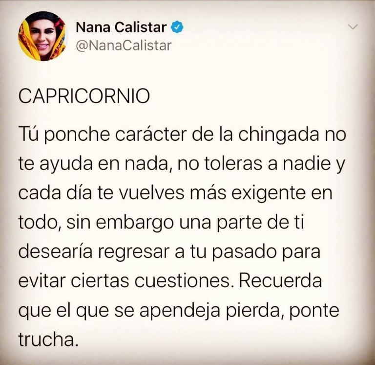 horoscopo de capricornio por nana calistar