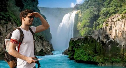 El salto de agua color turquesa en San Luis Potosí es uno de los más impresionantes de México