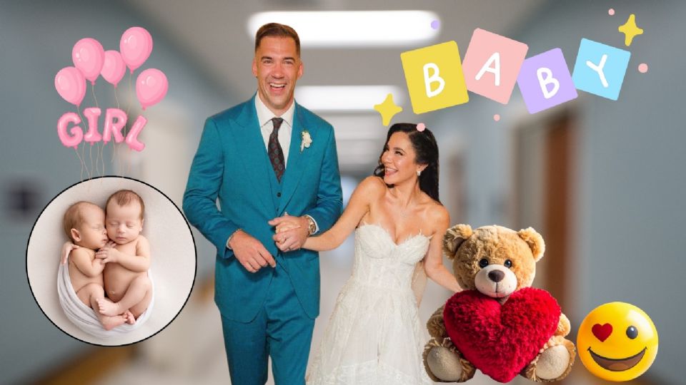 Martha Higareda  y Lewis Howes confirman el nacimiento de sus gemelas con intimo VIDEO.