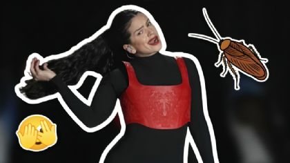 Rosalía vive inesperado susto por una cucaracha en entrevista y su reacción se vuelve viral en TikTok