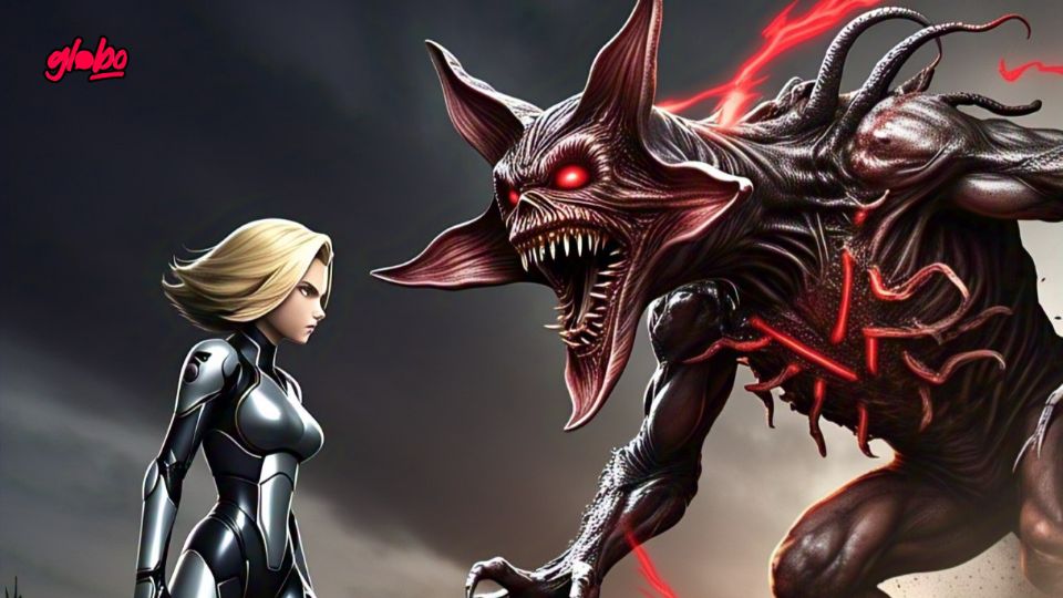 La inteligencia artificial ha imaginado la fusión de Androide 18 y el demogorgon.