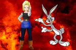 Foto ilustrativa de la nota titulada: Así luciría la fusión de Androide 18 y Bugs Bunny, según la inteligencia artificial