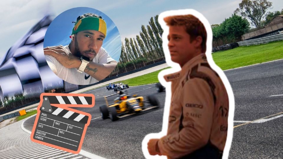 Brad Pitt y Lewis Hamilton juntos en película de “F1”.