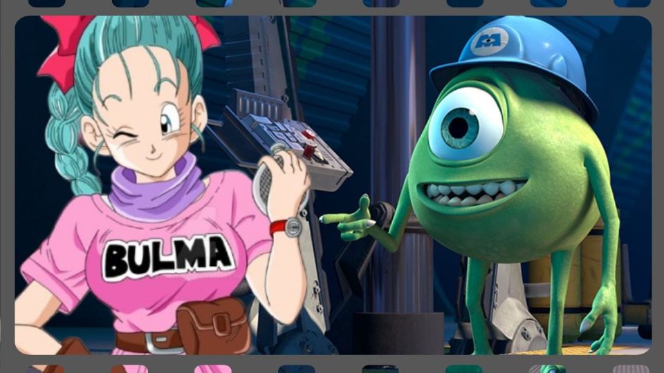 Así luciría la fusión de Bulma y Mike Wazowski, según la inteligencia artificial.