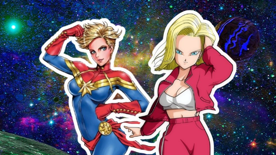 La impactante fusión de Androide 18 y Capitana Marvel creada por inteligencia artificial.
